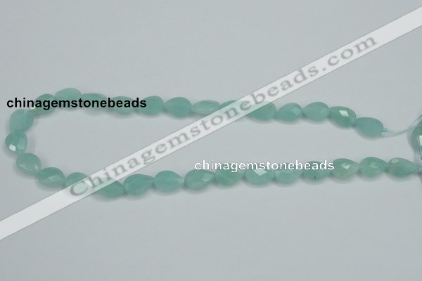 CAM157 15.5 inches 10*14mm faceted teardrop amazonite gemstone beads