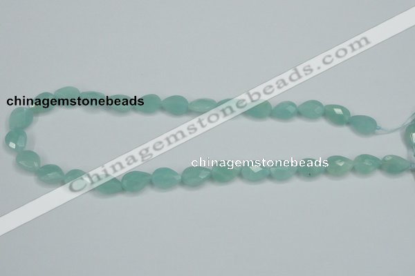 CAM157 15.5 inches 10*14mm faceted teardrop amazonite gemstone beads