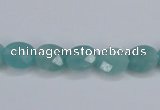 CAM158 15.5 inches 8*10mm faceted oval amazonite gemstone beads