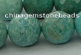 CAM1587 15.5 inches 18mm faceted round Russian amazonite beads