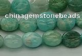 CAM1591 15.5 inches 8mm flat round Russian amazonite beads