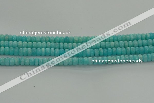 CAM1601 15.5 inches 4*6mm rondelle natural peru amazonite beads