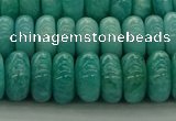 CAM1603 15.5 inches 6*10mm rondelle natural peru amazonite beads