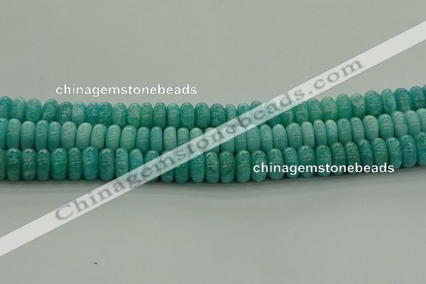 CAM1603 15.5 inches 6*10mm rondelle natural peru amazonite beads