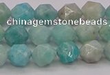 CAM1622 15.5 inches 8mm faceted nuggets amazonite gemstone beads