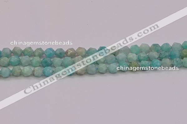 CAM1622 15.5 inches 8mm faceted nuggets amazonite gemstone beads