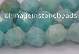 CAM1624 15.5 inches 12mm faceted nuggets amazonite gemstone beads