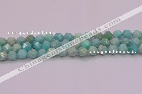 CAM1624 15.5 inches 12mm faceted nuggets amazonite gemstone beads