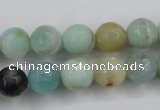 CAM163 15.5 inches 10mm faceted round amazonite gemstone beads