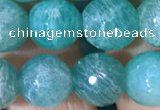 CAM1664 15.5 inches 12mm faceted round Russian amazonite beads