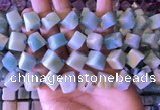 CAM1677 15.5 inches 8*8mm - 14*15mm cube amazonite beads