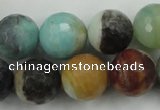 CAM168 15.5 inches 20mm faceted round amazonite gemstone beads