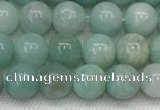 CAM1680 15.5 inches 4mm round natural amazonite beads wholesale