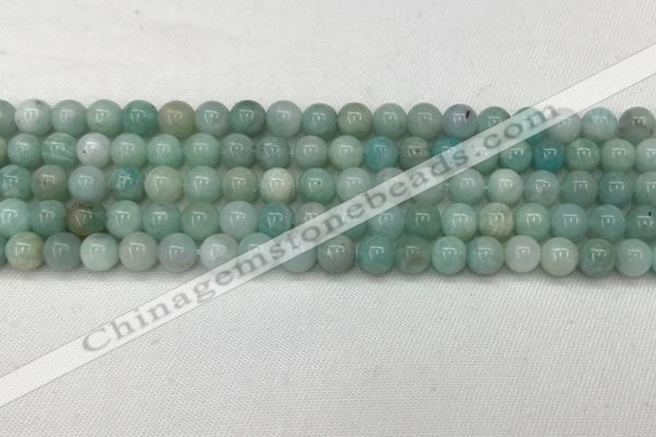 CAM1680 15.5 inches 4mm round natural amazonite beads wholesale