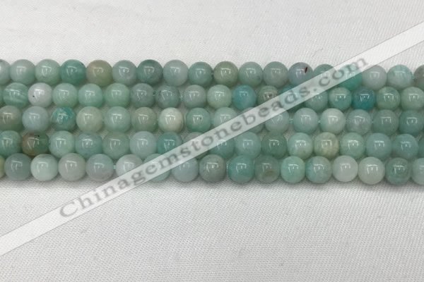 CAM1681 15.5 inches 6mm round natural amazonite beads wholesale