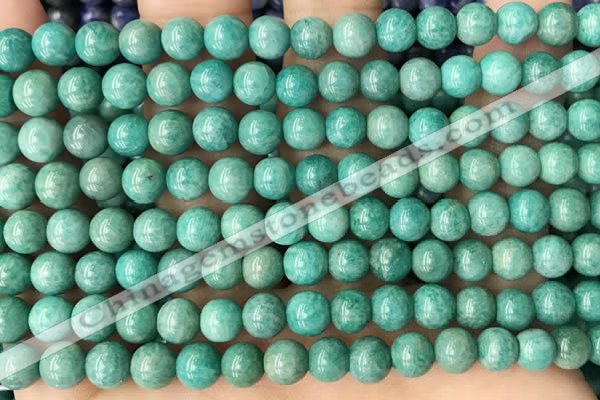 CAM1702 15.5 inches 6mm round Russian amazonite beads