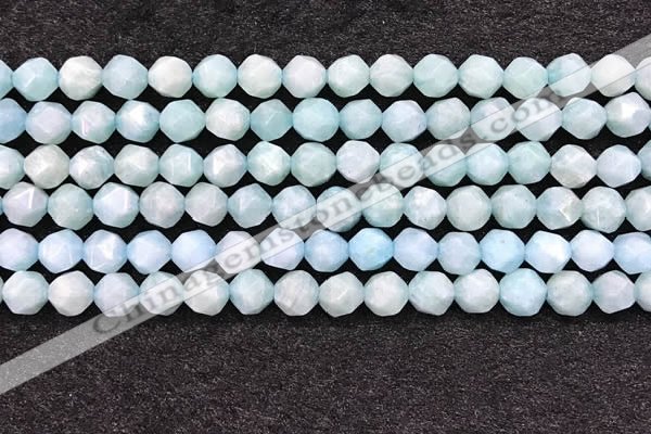 CAM1706 15.5 inches 8mm faceted nuggets amazonite gemstone beads