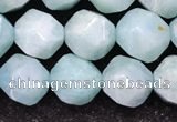 CAM1707 15.5 inches 10mm faceted nuggets amazonite gemstone beads