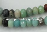 CAM171 15.5 inches 5*8mm faceted rondelle amazonite gemstone beads