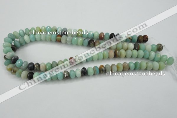 CAM171 15.5 inches 5*8mm faceted rondelle amazonite gemstone beads
