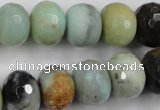 CAM174 15.5 inches 12*16mm faceted rondelle amazonite gemstone beads