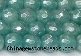 CAM1755 15 inches 6mm faceted round AB-color imitation amazonite beads