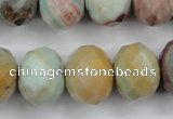 CAM176 15.5 inches 16*20mm faceted rondelle amazonite gemstone beads