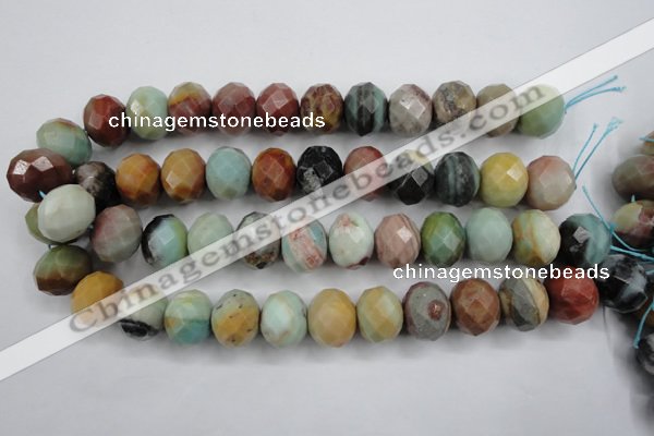 CAM176 15.5 inches 16*20mm faceted rondelle amazonite gemstone beads