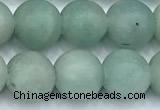 CAM1786 15 inches 8mm round matte amazonite beads, 2mm hole