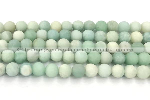 CAM1799 15 inches 12mm round matte amazonite beads