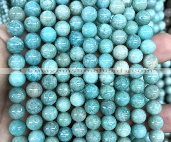 CAM1812 15 inches 8mm round amazonite gemstone beads
