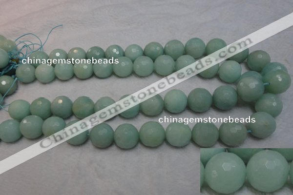 CAM182 15.5 inches 16mm faceted round amazonite gemstone beads