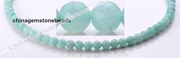 CAM26 faceted round 6mm natural amazonite stone beads wholesale