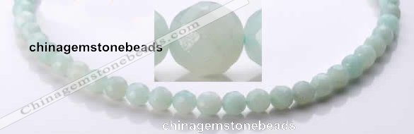 CAM27 faceted round natural amazonite 8mm stone beads Wholesale