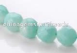 CAM28 10mm natural amazonite faceted round stone beads Wholesale