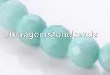 CAM29 natural amazonite faceted round 12mm stone beads Wholesale