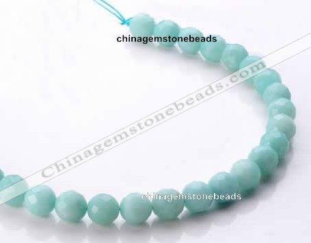 CAM29 natural amazonite faceted round 12mm stone beads Wholesale