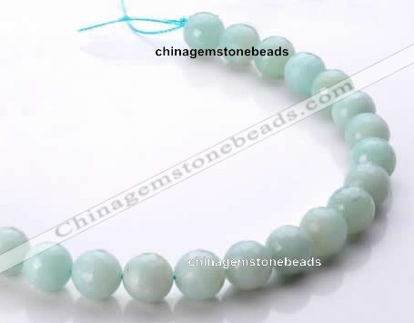 CAM30 natural amazonite faceted round 14mm stone beads Wholesale