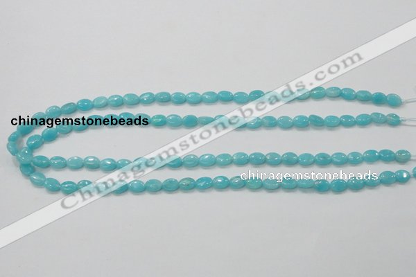 CAM302 15.5 inches 6*8mm oval natural peru amazonite beads wholesale