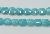 CAM305 15.5 inches 8*8mm square natural peru amazonite beads wholesale