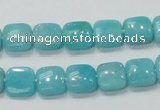 CAM306 15.5 inches 10*10mm square natural peru amazonite beads wholesale