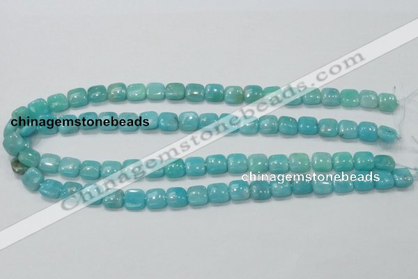 CAM306 15.5 inches 10*10mm square natural peru amazonite beads wholesale