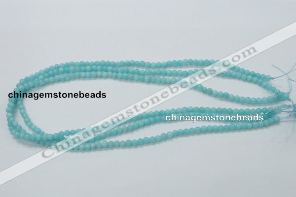 CAM307 15.5 inches 4mm round natural peru amazonite beads wholesale