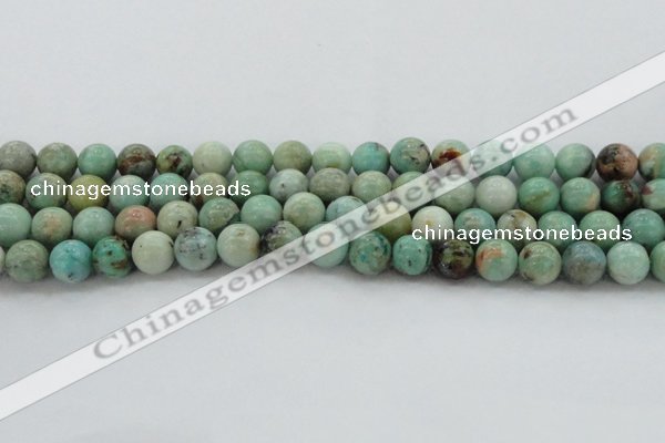 CAM324 15.5 inches 12mm round natural peru amazonite beads