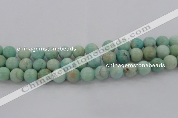 CAM325 15.5 inches 14mm round natural peru amazonite beads