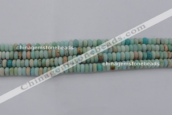 CAM328 15.5 inches 4*8mm rondelle natural peru amazonite beads