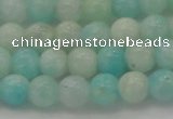 CAM332 15.5 inches 7mm round natural peru amazonite beads