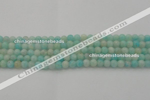 CAM332 15.5 inches 7mm round natural peru amazonite beads