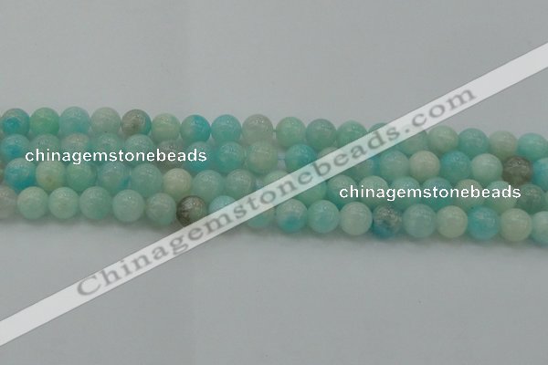 CAM333 15.5 inches 8mm round natural peru amazonite beads