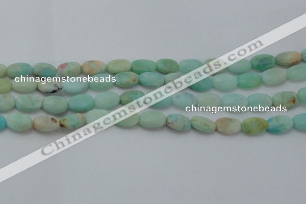 CAM337 15.5 inches 8*12mm oval natural peru amazonite beads